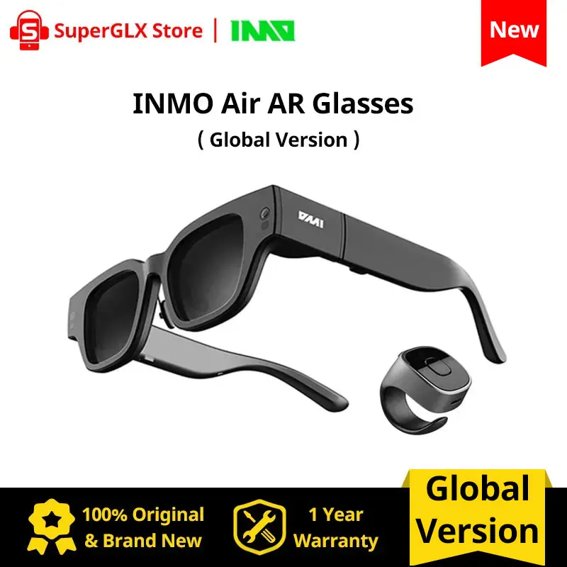 

Original INMO Air2 Wireless AR Smart Glasses Support Screen Touch Ring Voice Control HD View Real Time Translation Video