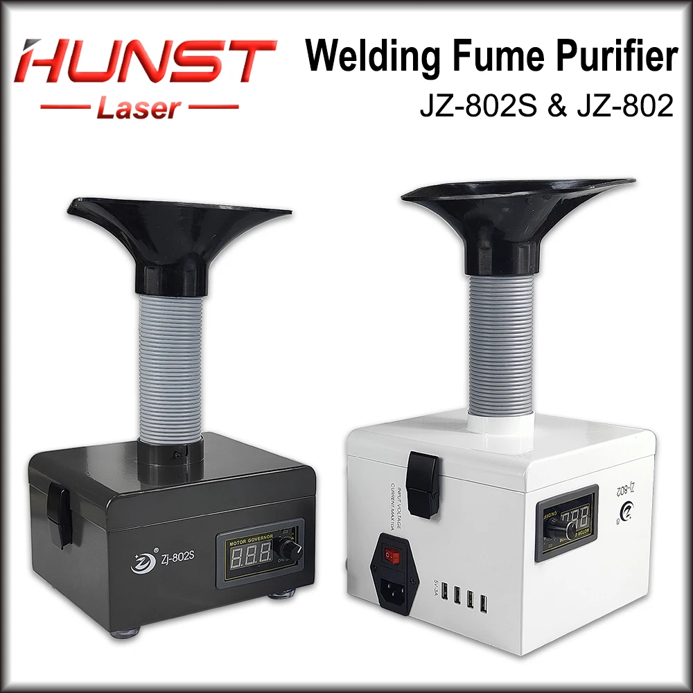 HUNST ZJ-802S Welding Fume Extractor Air Dust Fume Purifier USB Fast Charger Industrial Phone PCB Soldering Repair Tool