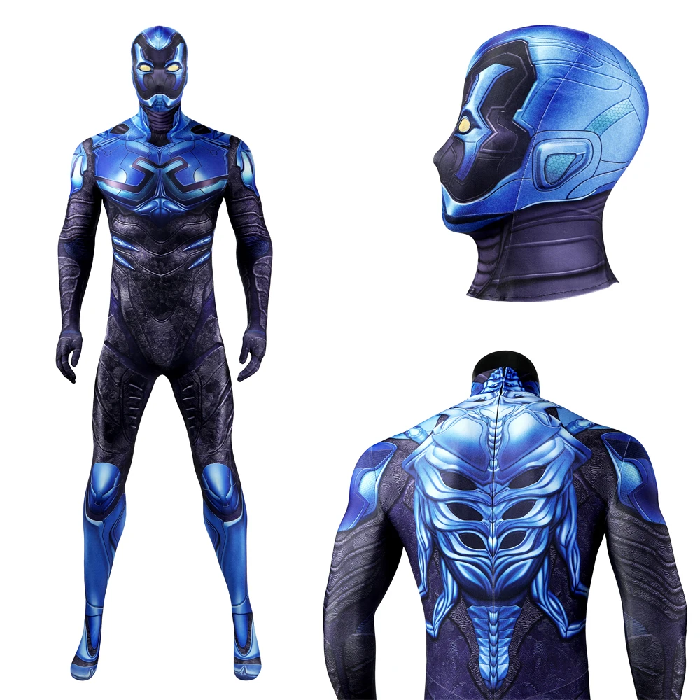 

Halloween New Anime Blue Beetle Cosplay Clothing 3D Printing Zenzai Tight Fitting Suit Spandex Lycra Suit Jumpsuit
