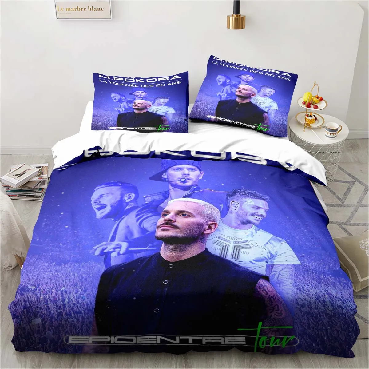 M. 포코라 침구 세트, 부드러운 이불 커버 세트, 싱글 더블 킹 사이즈 침대 이불 커버, 베갯잇, 성인 어린이 침실 침대보 