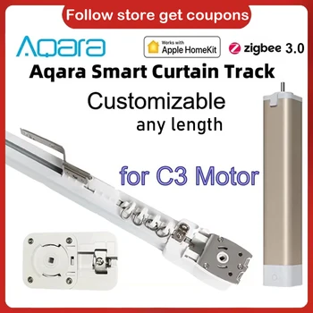 Aqara Smart Curtains Track Electric Cornice Rail Rod for C3 Motor Zigbee 3.0 Home Automatic Curtain Control System Homekit APP