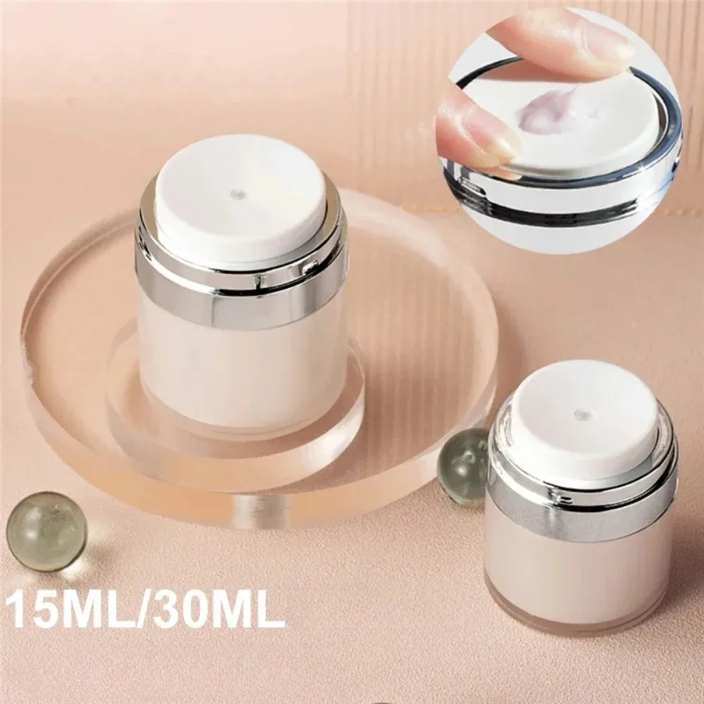 15/30ml Airless Empty Pump Jar Refillable Creams Gels Lotions Dispenser 1Pc Travel Leak Proof Cosmetic Container Vacuum Bottle