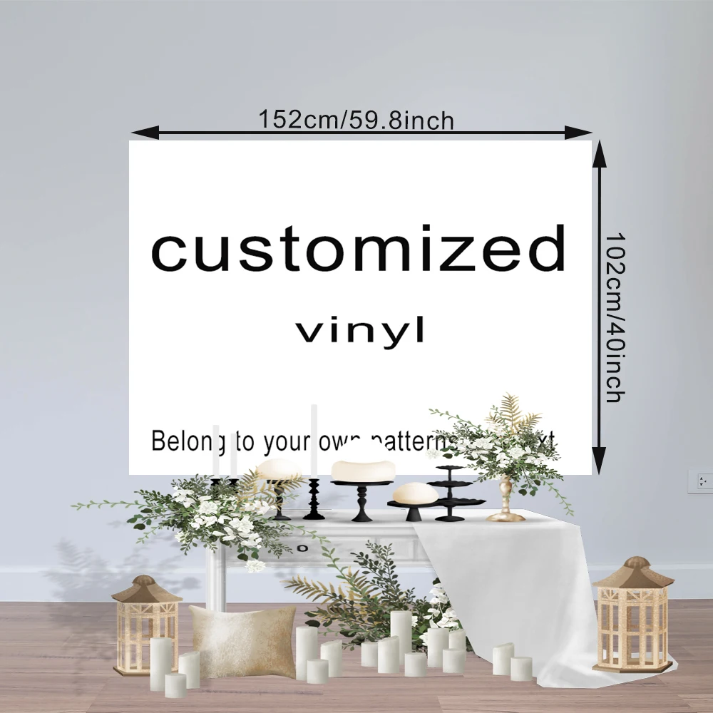 Photo Backdrop Background Graduation Day Wedding Homecoming Party Banner Decoration Supplies Pattern Text