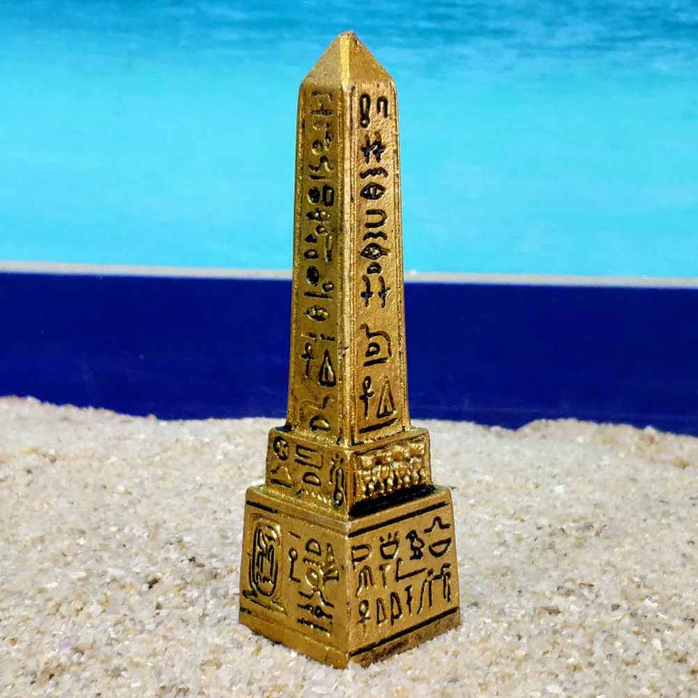 Egyptian Tower Figurine Egyptian Obelisk Psychological Sandbox Tower Ornament Figurine Desktop Statue Stele Decorative Statue - Image 6