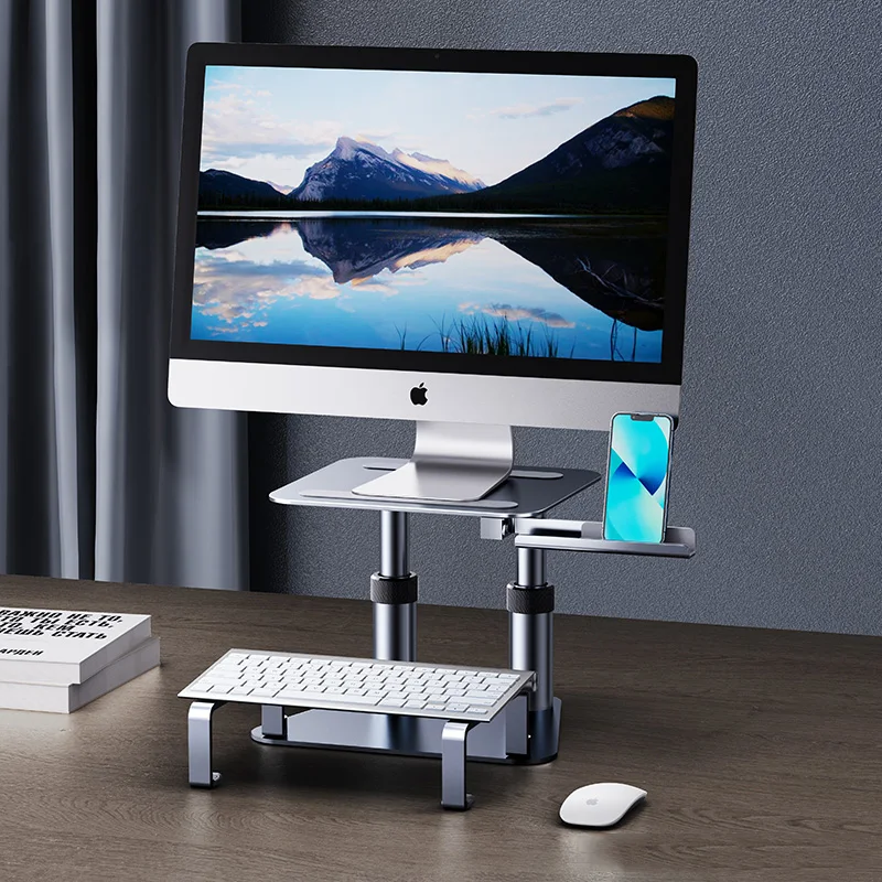 Soporte de elevación de madera para Monitor de ordenador, elevador  ajustable, plegable, Universal, organizador de escritorio para PC,  portátil, MacBook - AliExpress