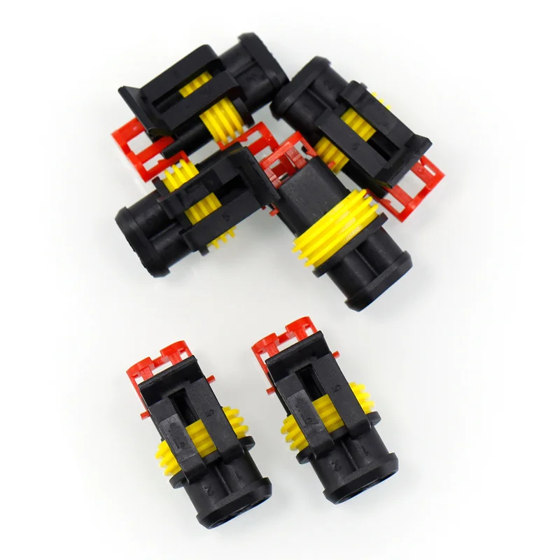10 set Kit 1/2/3/4/5/6 pins Way AMP Super seal Waterproof Electrical Wire Connector Plug for car waterproof connecto