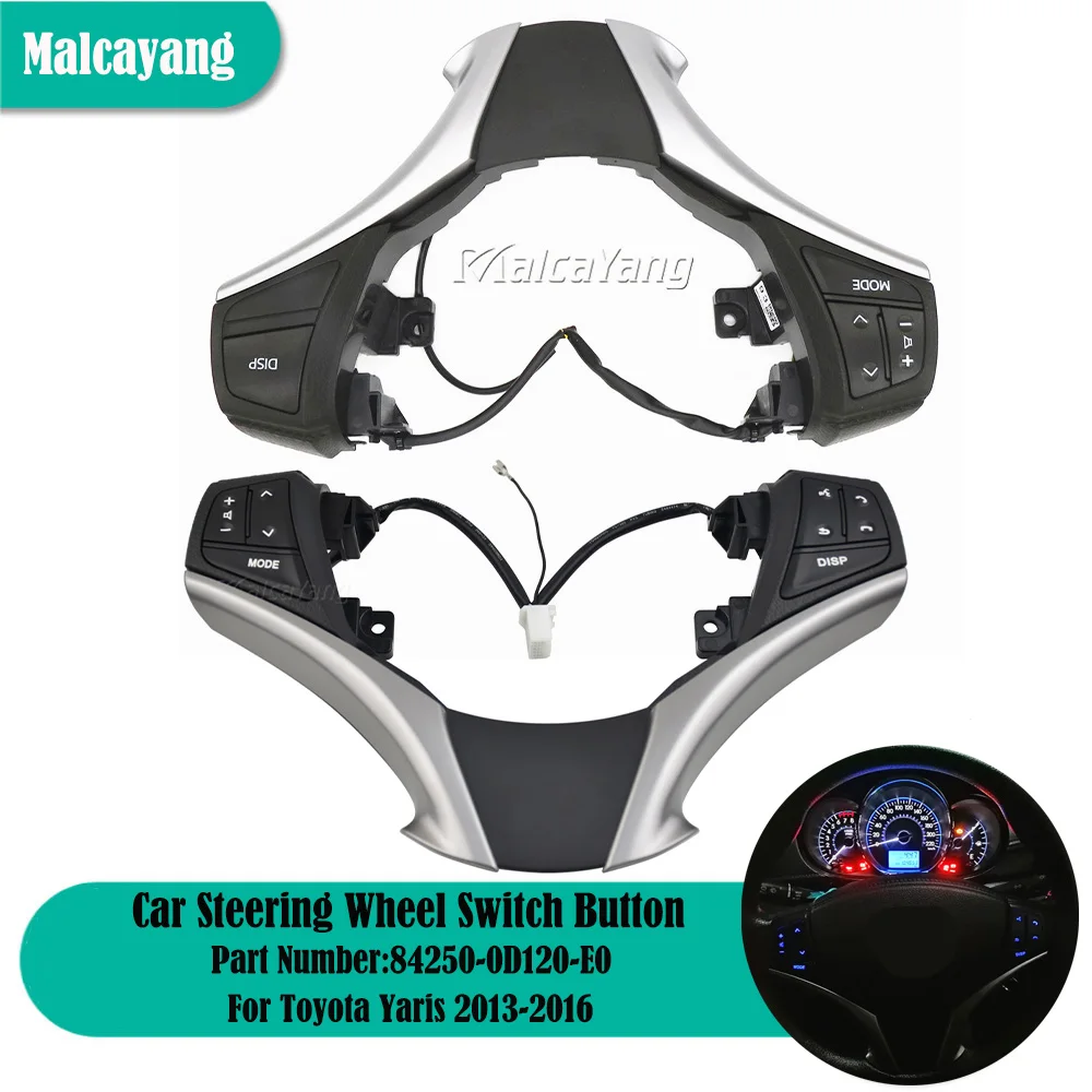 

Car Accessories For Toyota Yaris 2013-2016 Multifunctional Steering Wheel Audio Control Switch 84250-0D120-E0 842500D120
