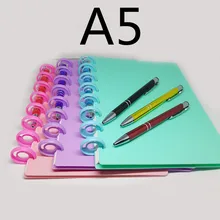 

2022 new A5 loose-leaf notebook mushroom hole can be inserted into the loose-leaf book schedule plan office school supplies