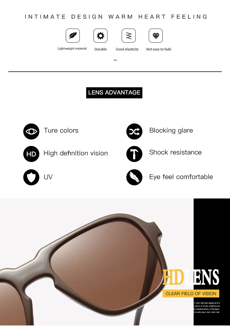 Vintage Oversized Sunglasses For Women And Men Square Driving Glasses_voghion.com