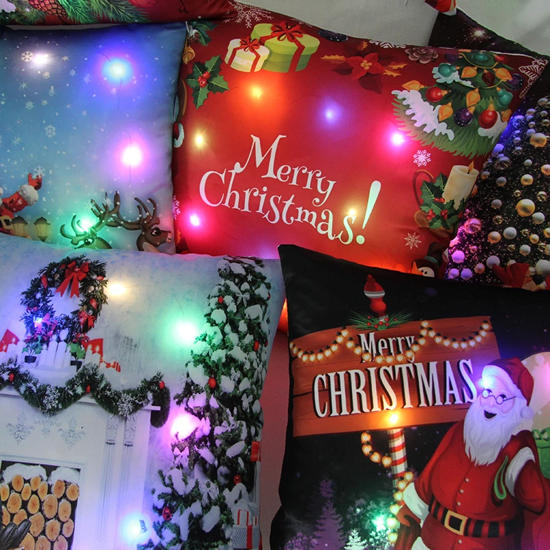 Federe Cuscini Natale 45x45cm - Decorazioni Natalizie Per Divano E Casa Con Cerniera Nascosta - Foto 6