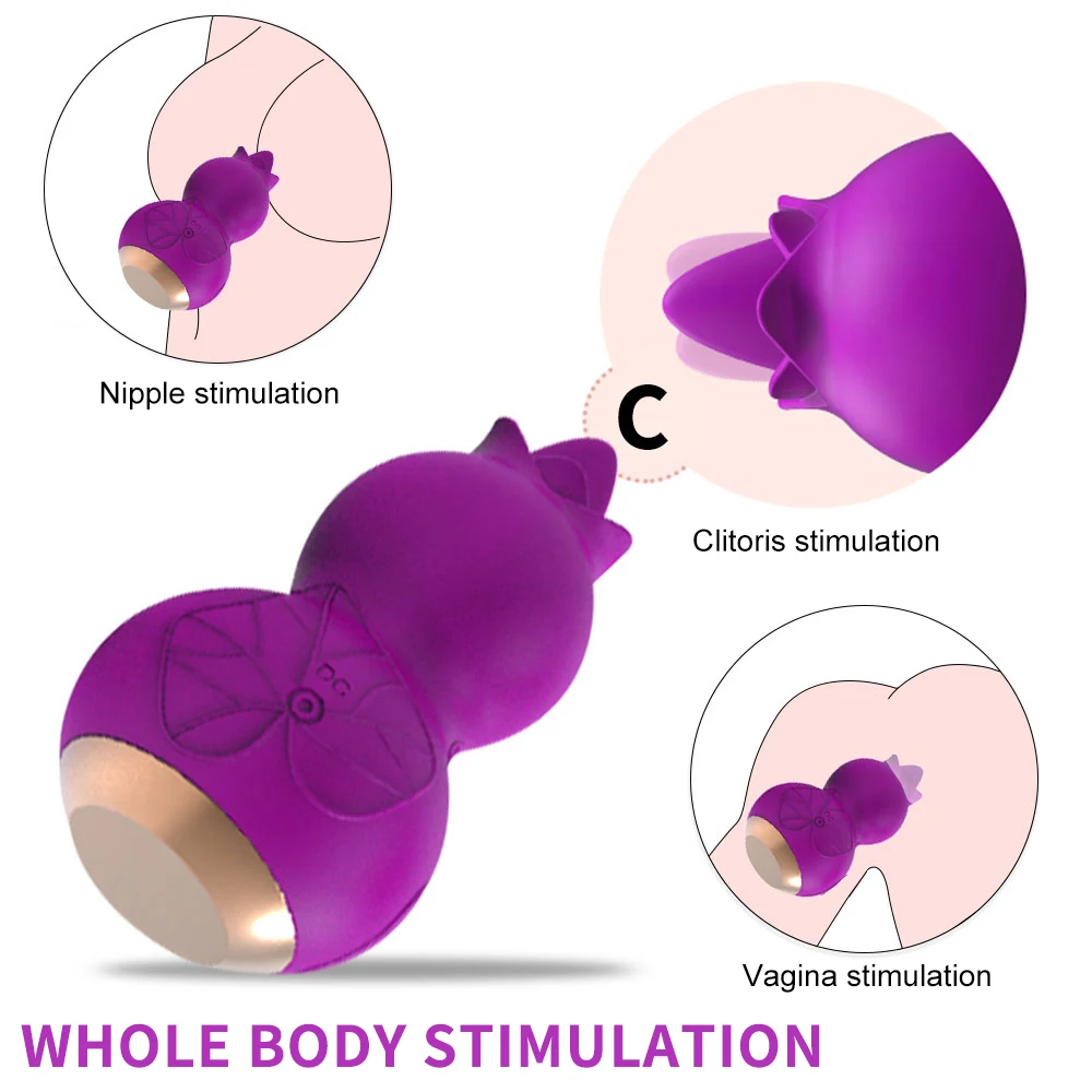 Thrusting Tongue Licking Dildo Vibrator 2 In 1 Vibrating Egg Clit_voghion.com