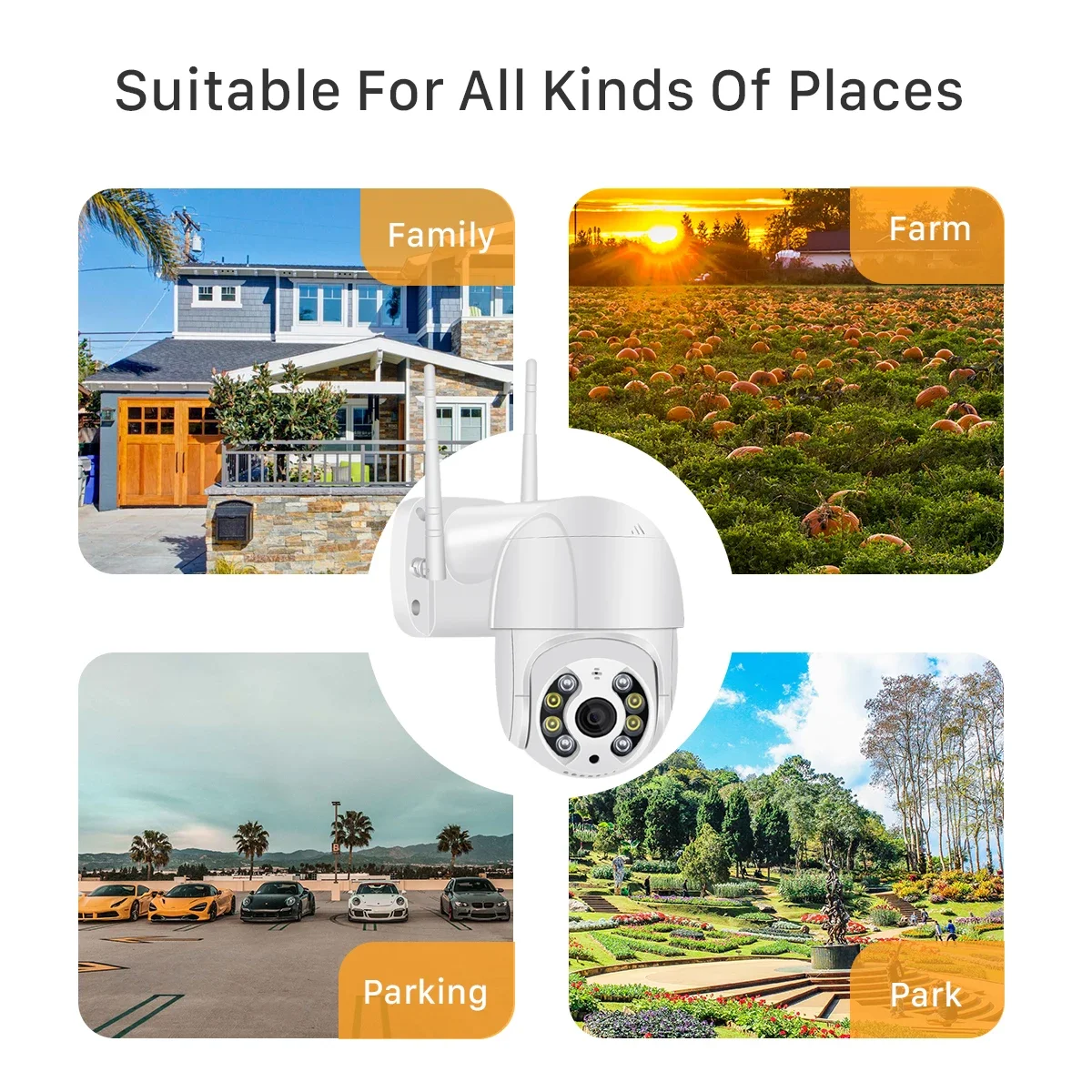 Outdoor V360pro 5MP 4K WiFi Security Camera, Full Color Night Vision, IP Smart Video Surveillance CCTV Home Monitor 2
