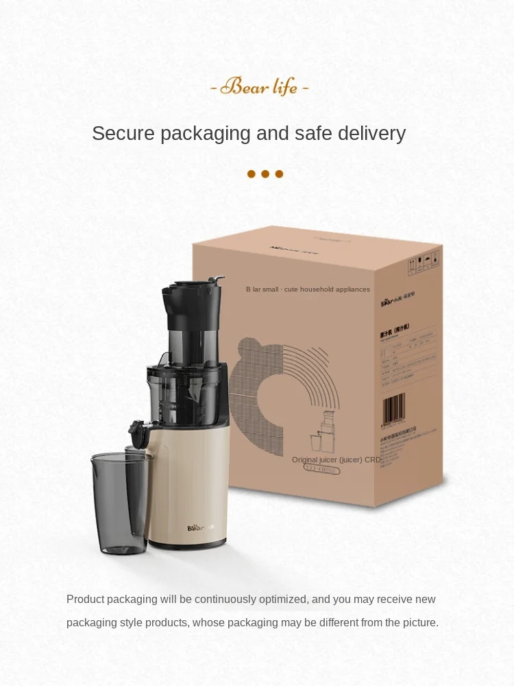 Bear Large Diameter Juicer Small Electric Juicer Separation of Juice and Residue Household Small Automatic Juice Extractor 4