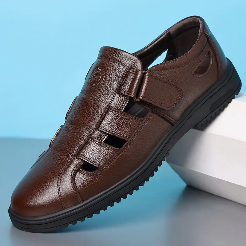 Breathable Leather Men's Casual Summer Sandals