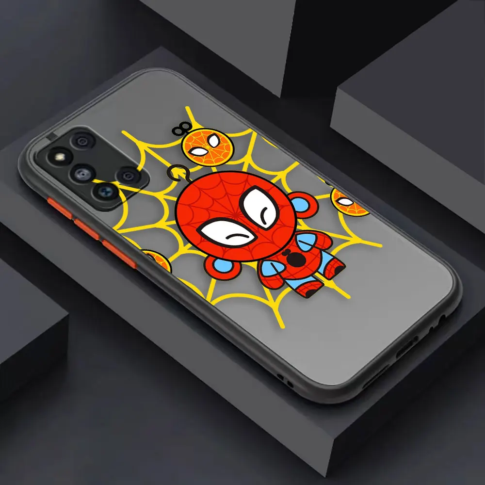 thumbnail image 1 of Matte Case for Samsung Galaxy M62 M53 M52 M51 M33 M32 M31 M30S M23 5G J8 J7 J6 J5 Case Marvel Cartoon Hero Spider-Man Lron Man, 1 of 5