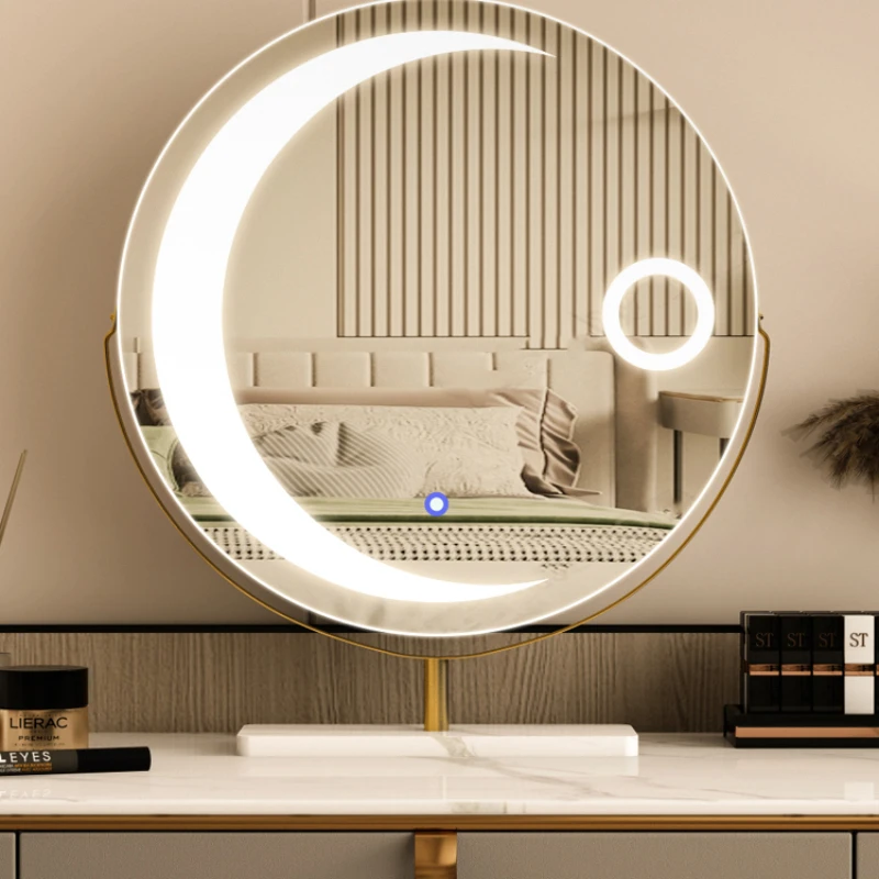 Specchio Intelligente Con Specchi Decorativi Led Tavolo Rotondo Da Tavolo Specchi Decorativi Vanity Standing Espejo Con Luz Room Decor