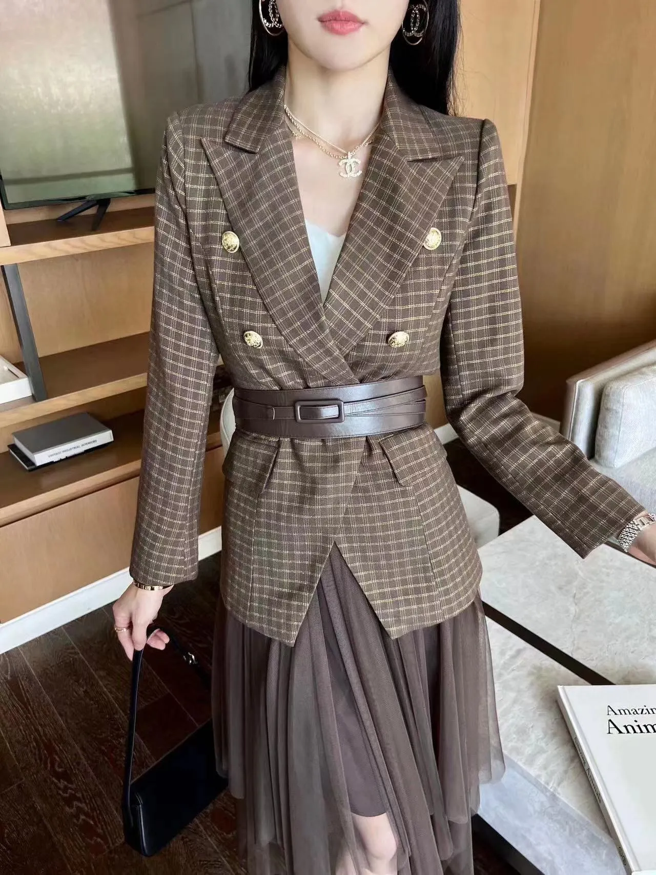 

2023 Spring/Summer Fashion New Women's Clothing Mesh suit 0822