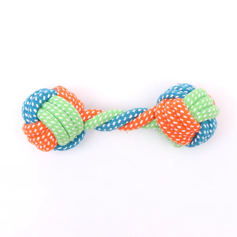 

1PC Dog Toy Carrot Knot Rope Ball Cotton Rope Dumbbell Puppy Cleaning Teeth Chew Toy Durable Braided Bite Resistant Pet Supplies