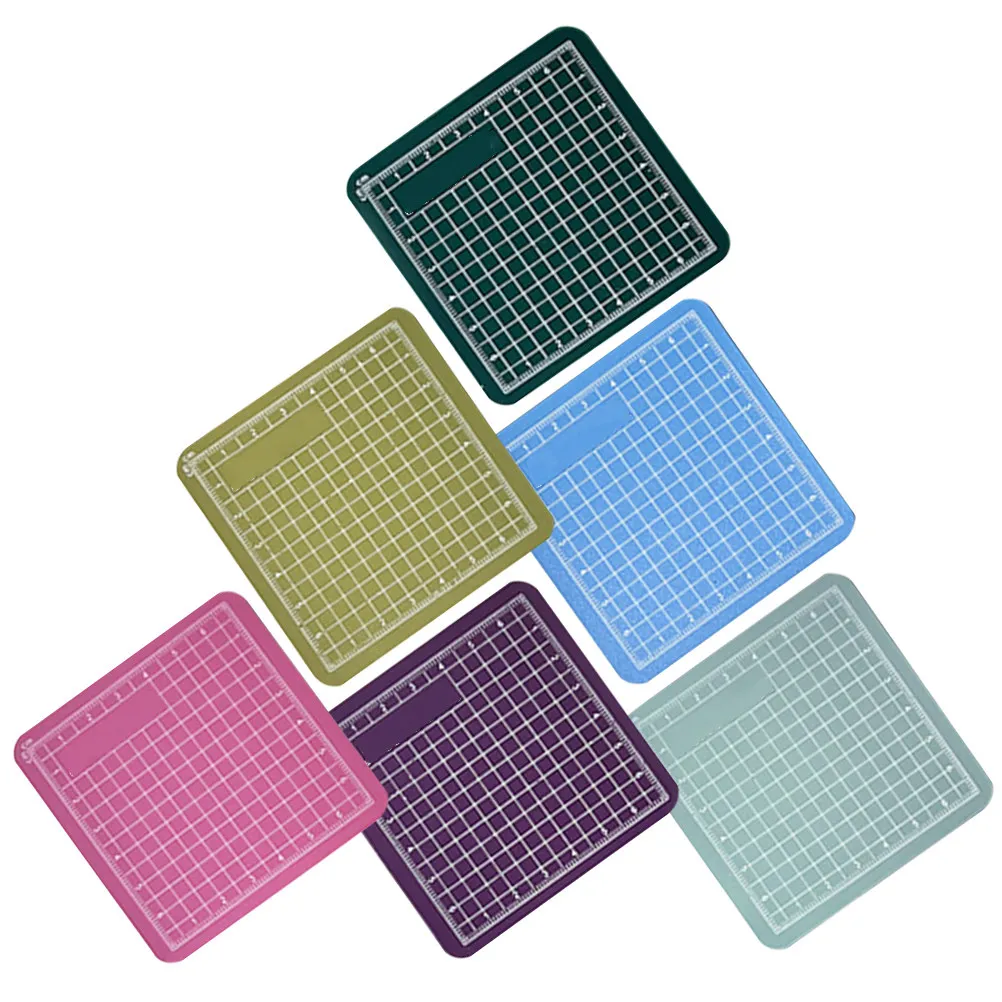 6Pcs 전문 조각 매트 공예품을위한 PVC 커팅 패드 DIY 예술 프로젝트 휴대용 경량 비 눈부심 미끄럼 방지 커팅
