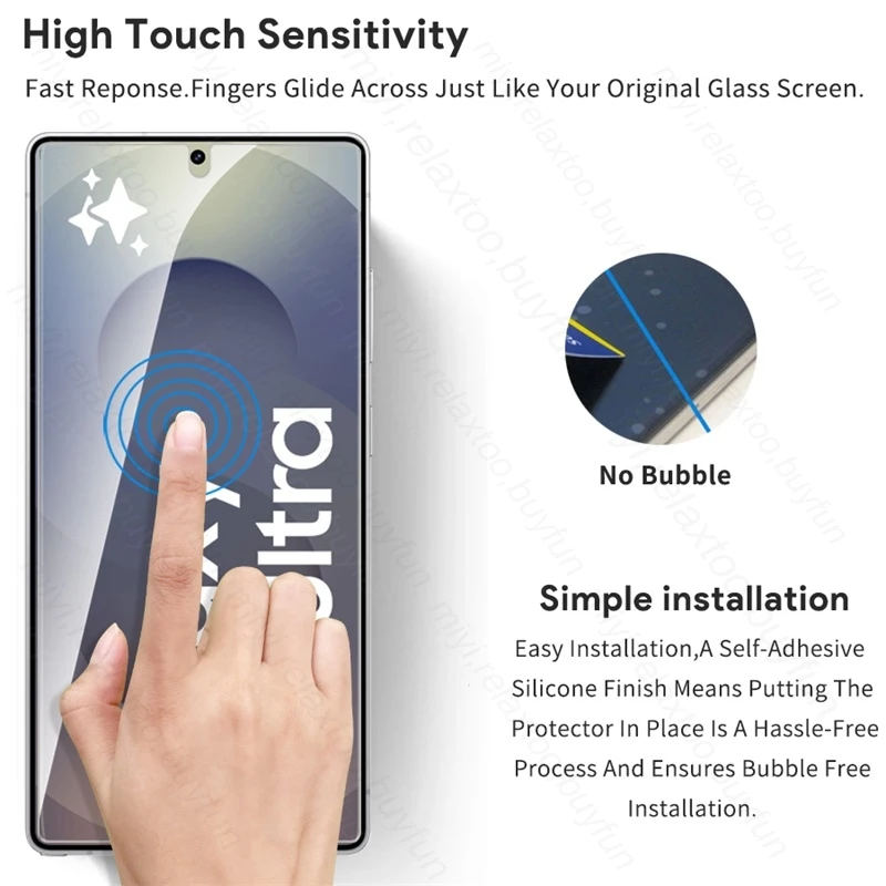 4-in-1 Tempered Glass Phone Case with Fingerprint Unlock and Camera Protection
