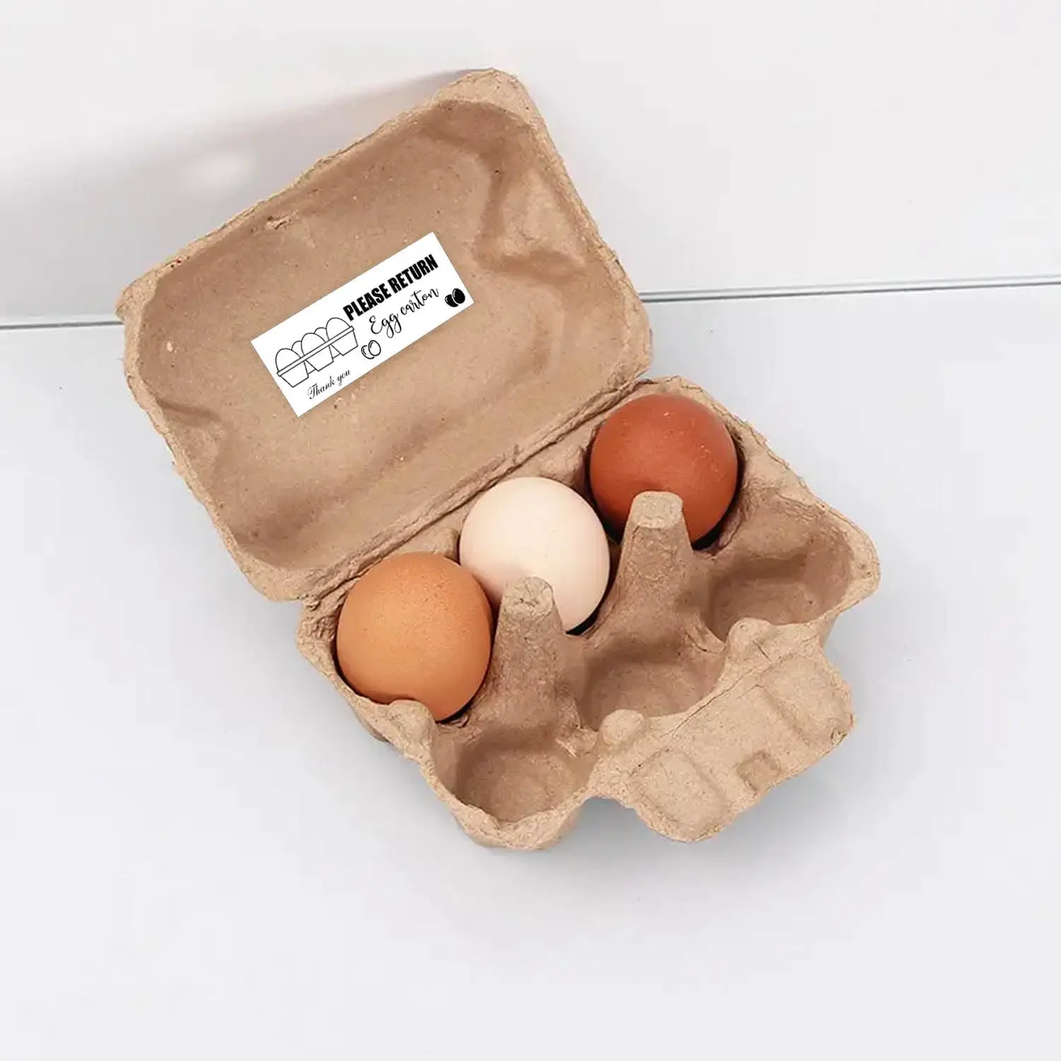 500 Pcs Please Return Egg Carton Labels 1x2.65 Inch Farm Fresh Eggs Carton Labels Egg Stickers Packaging Stickers