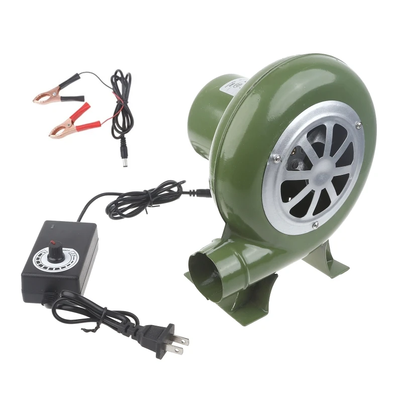 Electric Blower Fan BBQ Fan 100v 220v for Barbecue Mini Blacksmith Forges Blower 100-240V with Speed Adapter Metal Clip Dropship wanptek manostat kps1003d adjustable mini dc power supply output 0 100v 0 3a high precision switch