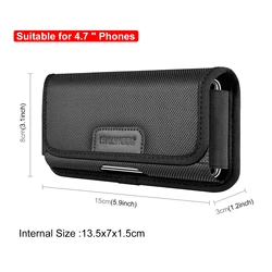 HAWEEL Universal Nylon Mobile Phone Waist Bag with Belt Clip Holster (Horizontal L)