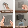 Wall Mounted Holder Hair Dryer  Compatible Metal Organizer with Non-Slip Pad, Accessory Organizer for Bedroom Bathroom Shelves 5