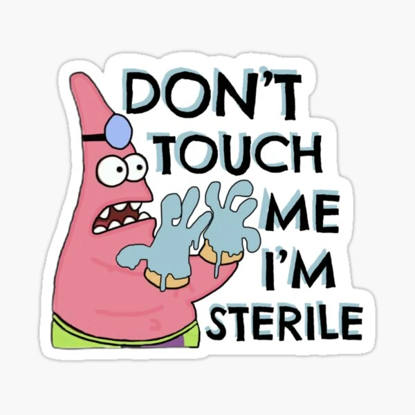 Dont Touch Me Im Sterile 5pcs Stickers For Room Living Room Anime Wall  Decor Window Kid Stickers Print Luggage Cute Cartoon - Mobile Phone Sticker  & Back Flim - AliExpress