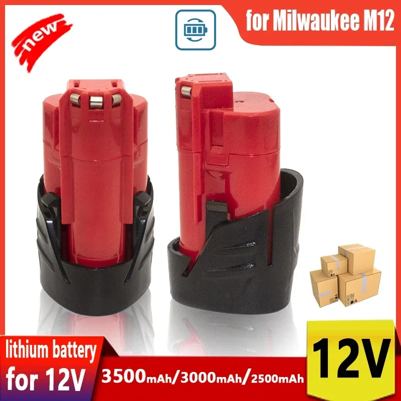 

For 12V Milwaukee Battery 3Ah Compatible with Milwaukee M12 XC 48-11-2410 48-11-2420 48-11-2411 12-Volt Cordless Tools Battery