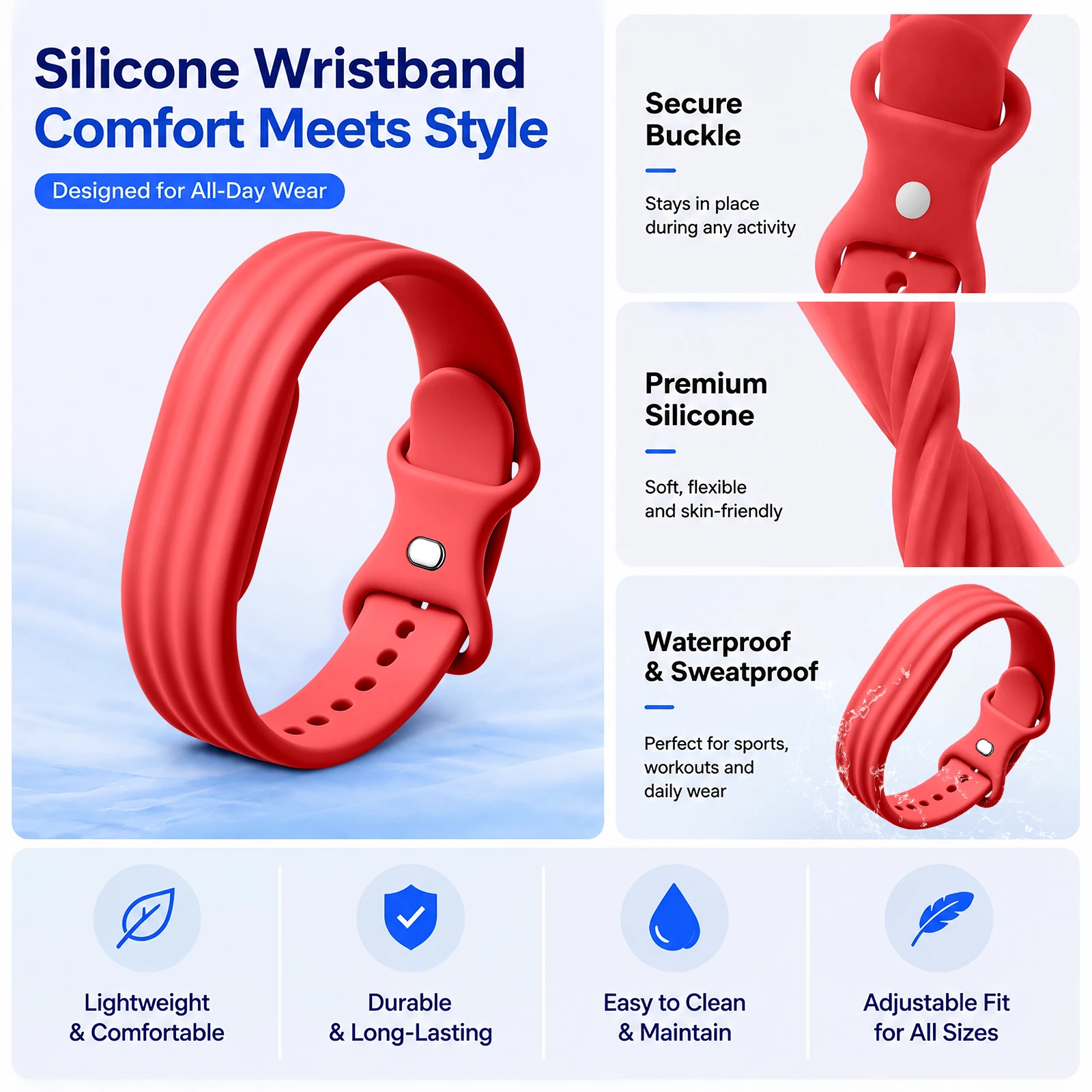Set of 2 Durable Nylon Sport Bands - Soft, Comfortable, and Stylish Replacement Wristbands