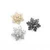 5pc/lot Luxury Snowflake Style Zircon Button Micro Set Zircon Copper Plated Jewelry Accessories DIY Shirt Dress 1