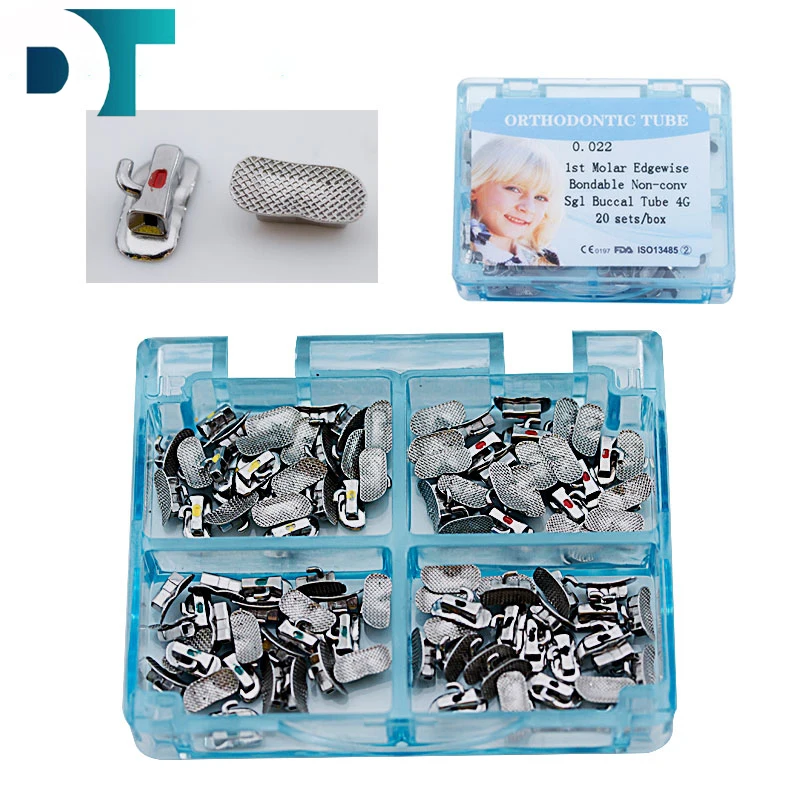 

Dental Orthodontic Buccal Tube 0.022 1st 2nd Molar MBT/ROTH Bondable Non-Conv Sgl Tubing 4G Dentistry Material Tube 20sets