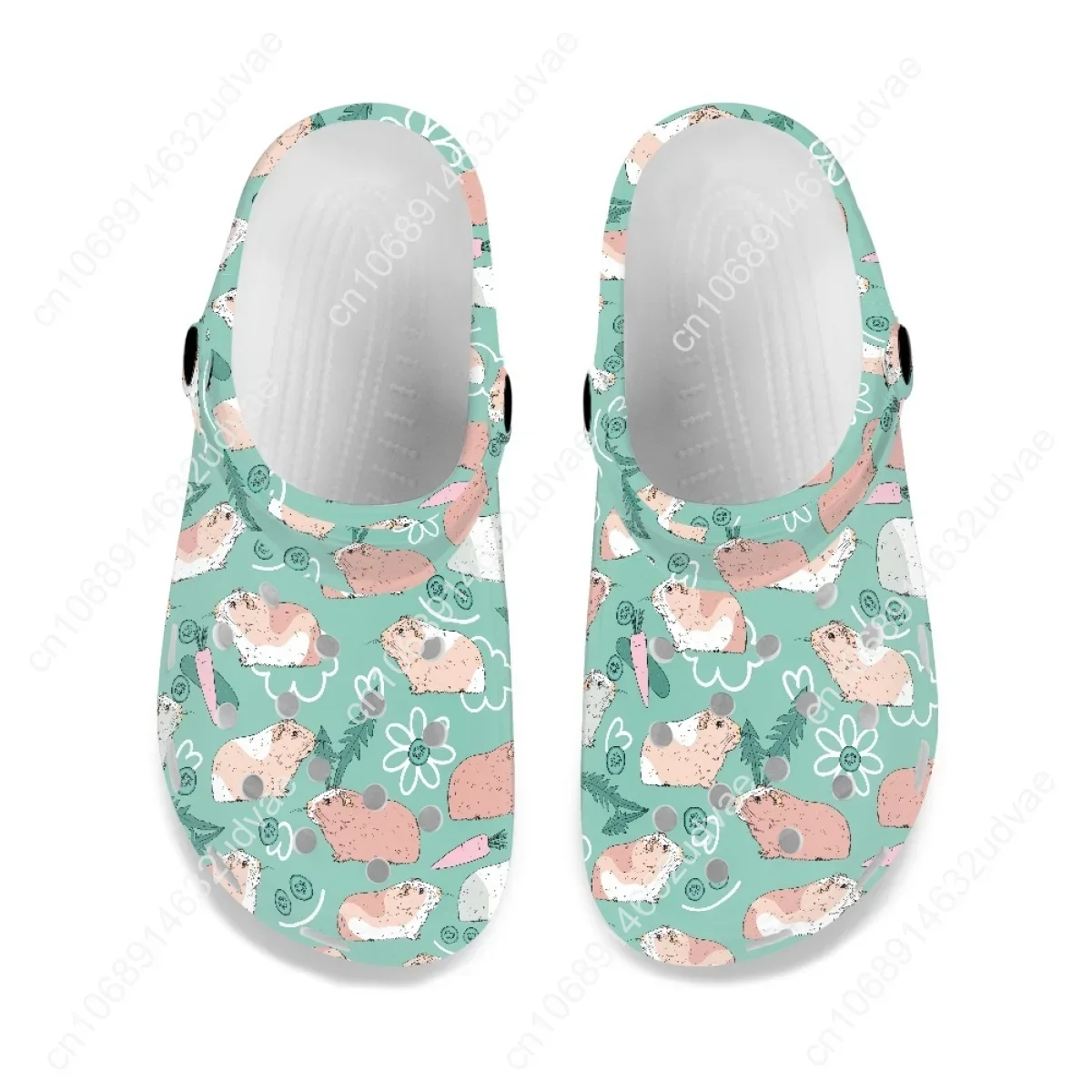 Kawaii Guinea Pig Pattern Casual Home Slippers Couple Light Beach Wading Shoes Clogs Non-slip Comfortable Flat Slides Zapatos
