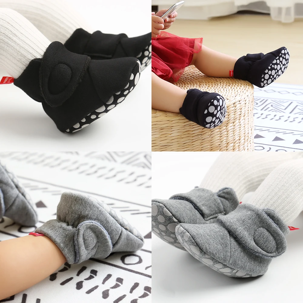 Baby Shoes Baby Socks Toddler Shoes New Baby Socks Shoes Star Toddler First Walkers Booties Cotton Comfort Soft Anti-slip Warm Infant Boy Girl