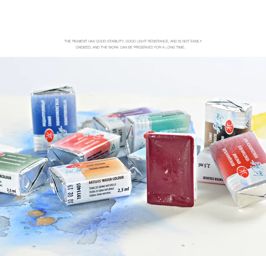 Russian White Night Solid Block Watercolor Paint Portable Professional Painting akwarela Full Color Art Supplies Student Supplie watercolor painting set watercolor paint watercolor pigment
