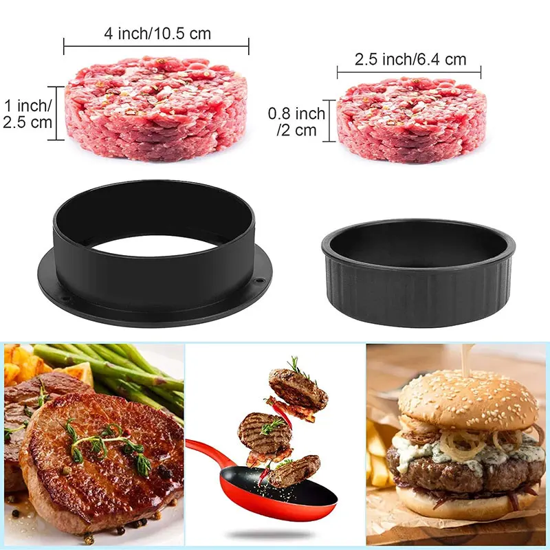 3 in 1 Stuffed Burger Press Patty Maker Mold Sliders Beef Burge Patty Press Non Stick Kitchen Barbecue Tool Grilling Accessories