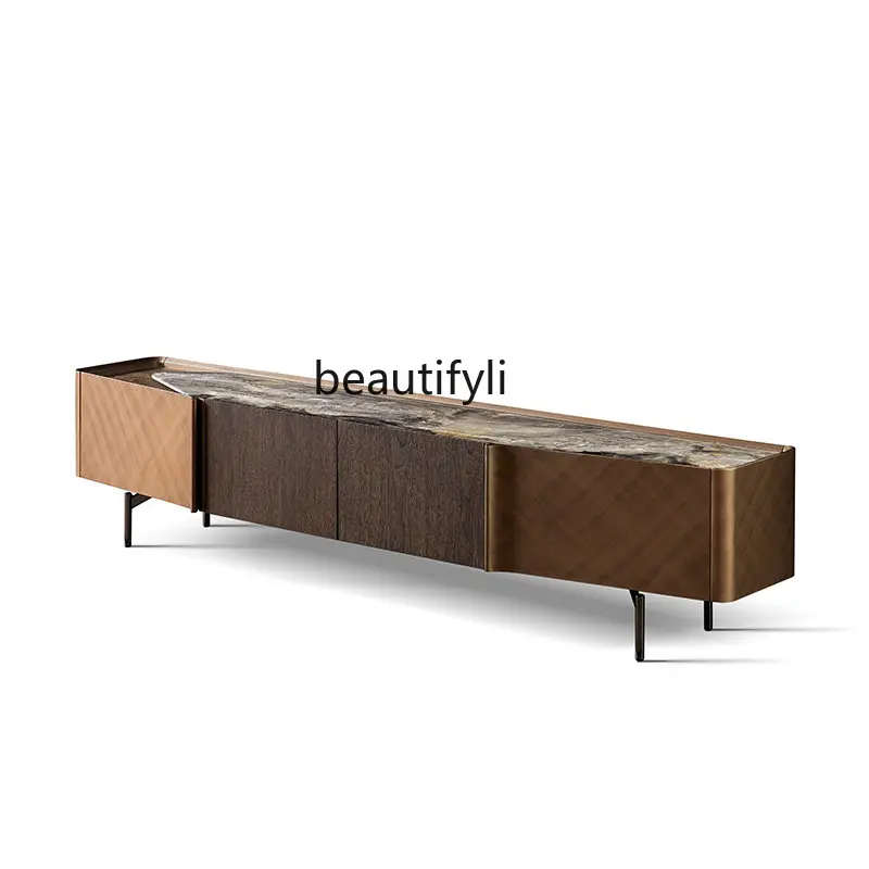 

Italian Light Luxury TV Cabinet Living Room High-End Villa Luxury Minimalist Designer Model Audio Video Appliances Shelf