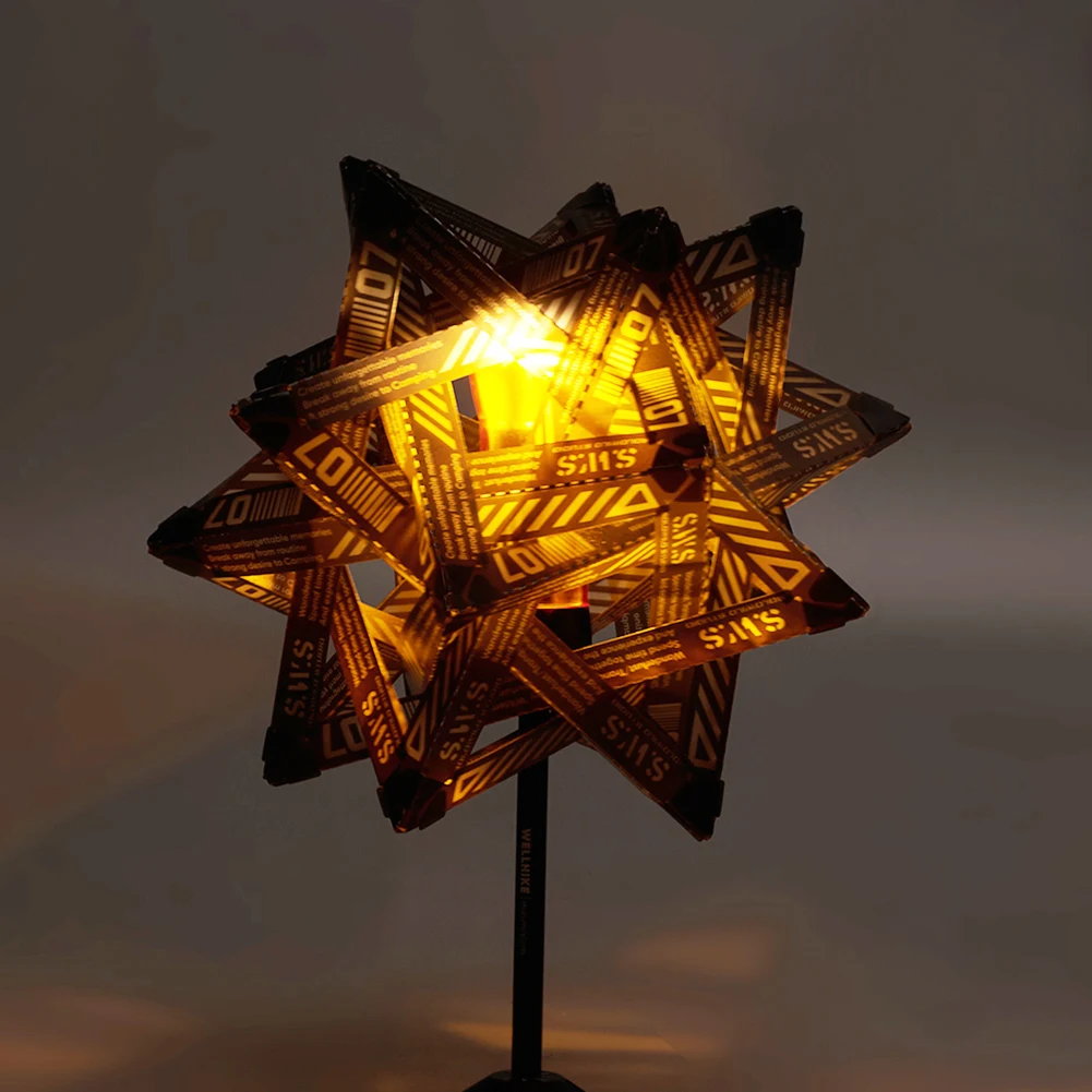 Outdoor Camping Licht DIY Lampenschirm Wasserdicht Stern Form Lampenschirm Abdeckungen für Lichter Tannenzapfen Hohl Out Lampenschirm Stern Dekor – Detail 13