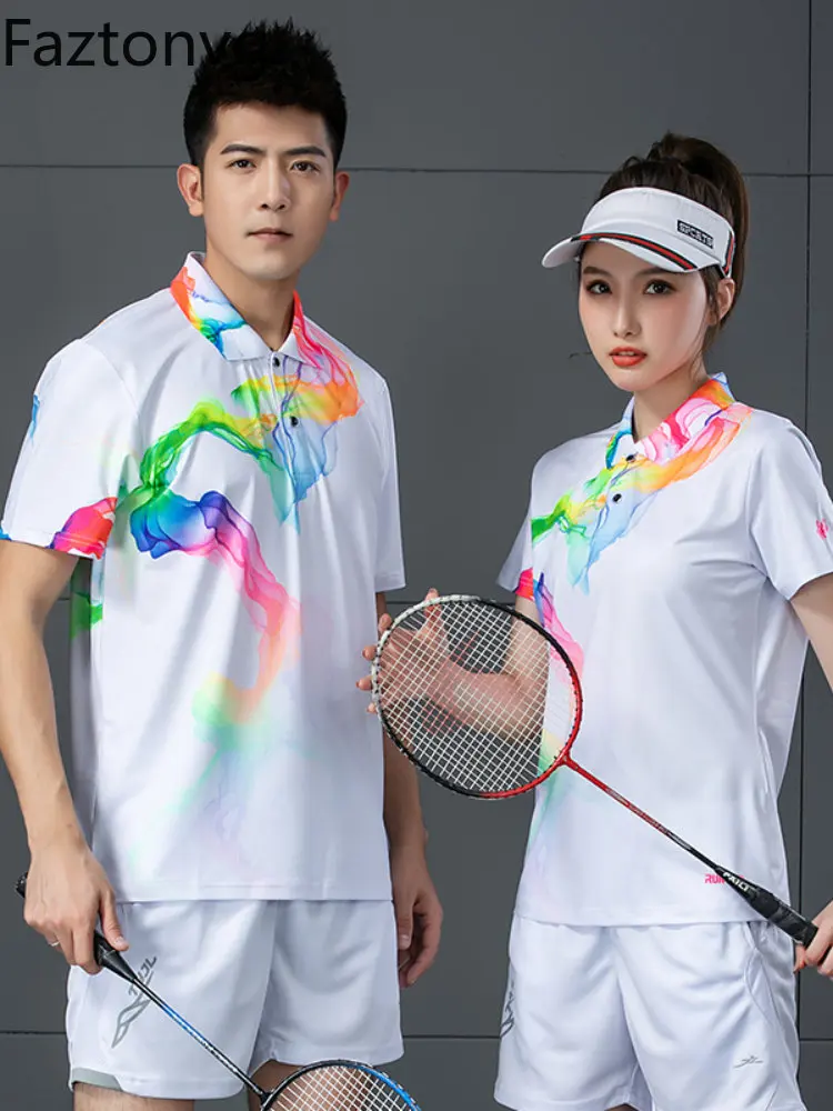 Badminton Suit Men And Women Top Table Tennis Tennis Shirt Summer Summer Short-sleeved Quick-drying Competition Training Suits