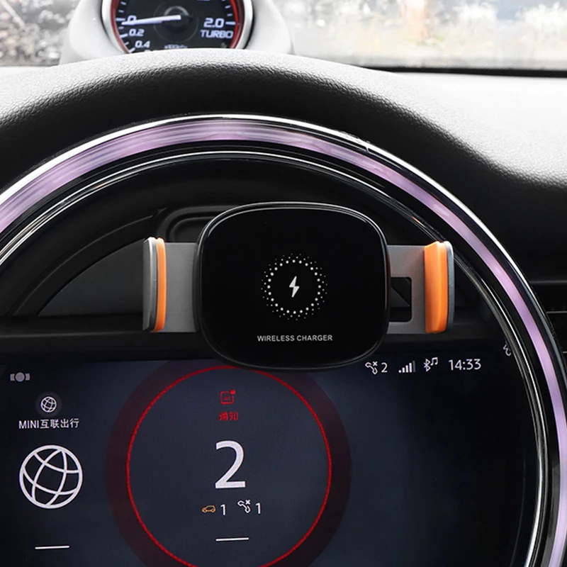 

Держатель для телефона для беспроводной зарядки в салоне автомобиля, кронштейн для экрана навигации для BMW MINI F54 F55 F56 F57 F60