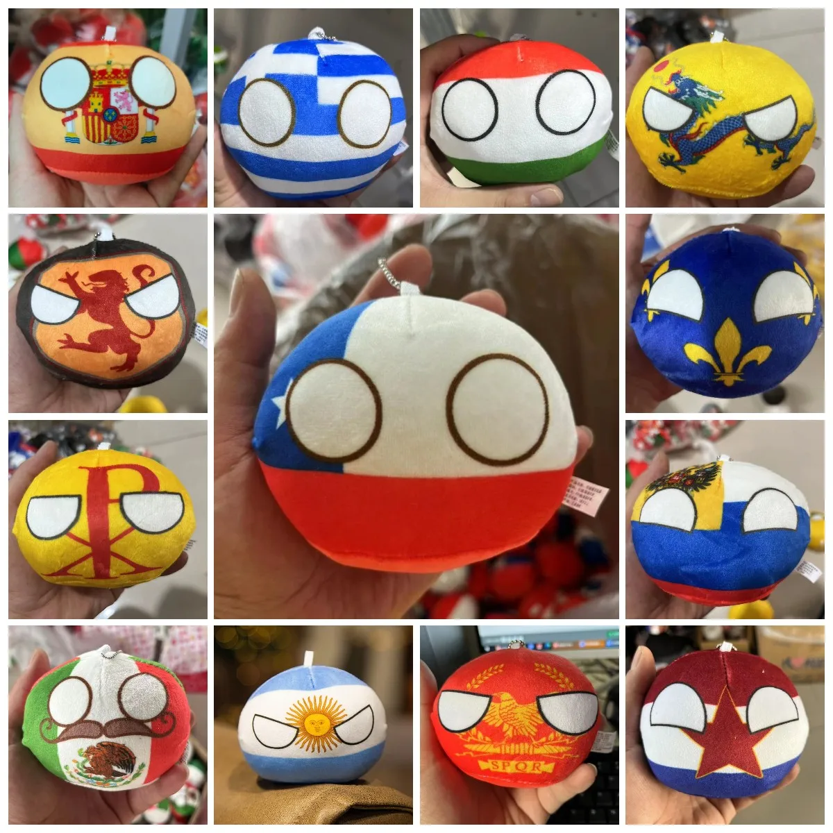 

10cm Country Ball Plush Toys Polandball Country Balls Home Decor Christmas Tree Ornaments Stuffed Doll Christmas Gift for Kids