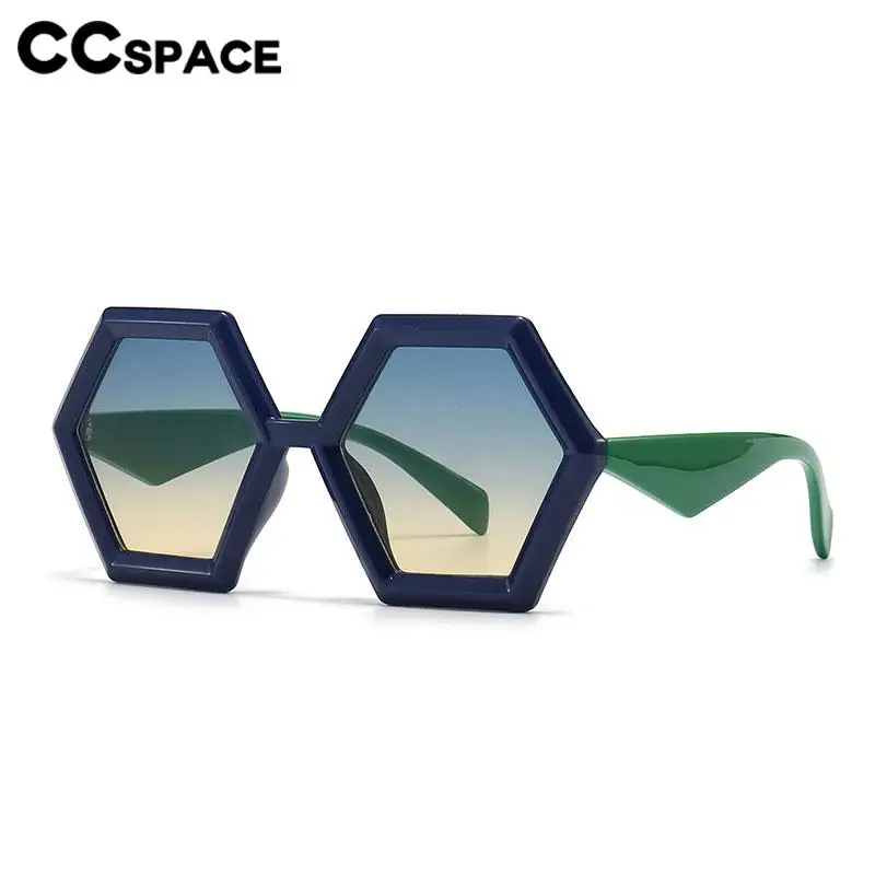 56880 neue Polygon Farbverlauf Sonnenbrille Frauen Mode große Retro Sonnenschutz Spiegel im Freien Schutzschirme uv400