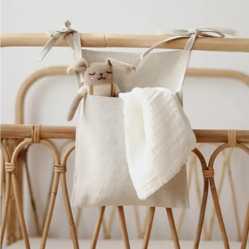 Baby Bedside Storage Bag Baby Crib Organizer Hanging Bag for Essentials Multi-Purpose Newborn Bed Hanging Diaper Toy Tissue storage bag storage organizer crib organizer bag crib storage bag