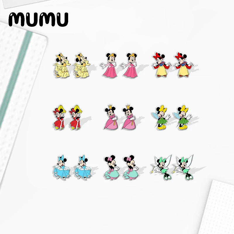 Boucles D'oreille Minnie Mouse - Bijoux Fantaisie Dorés, Neufs Avec étiquettes, Livraison Rapide