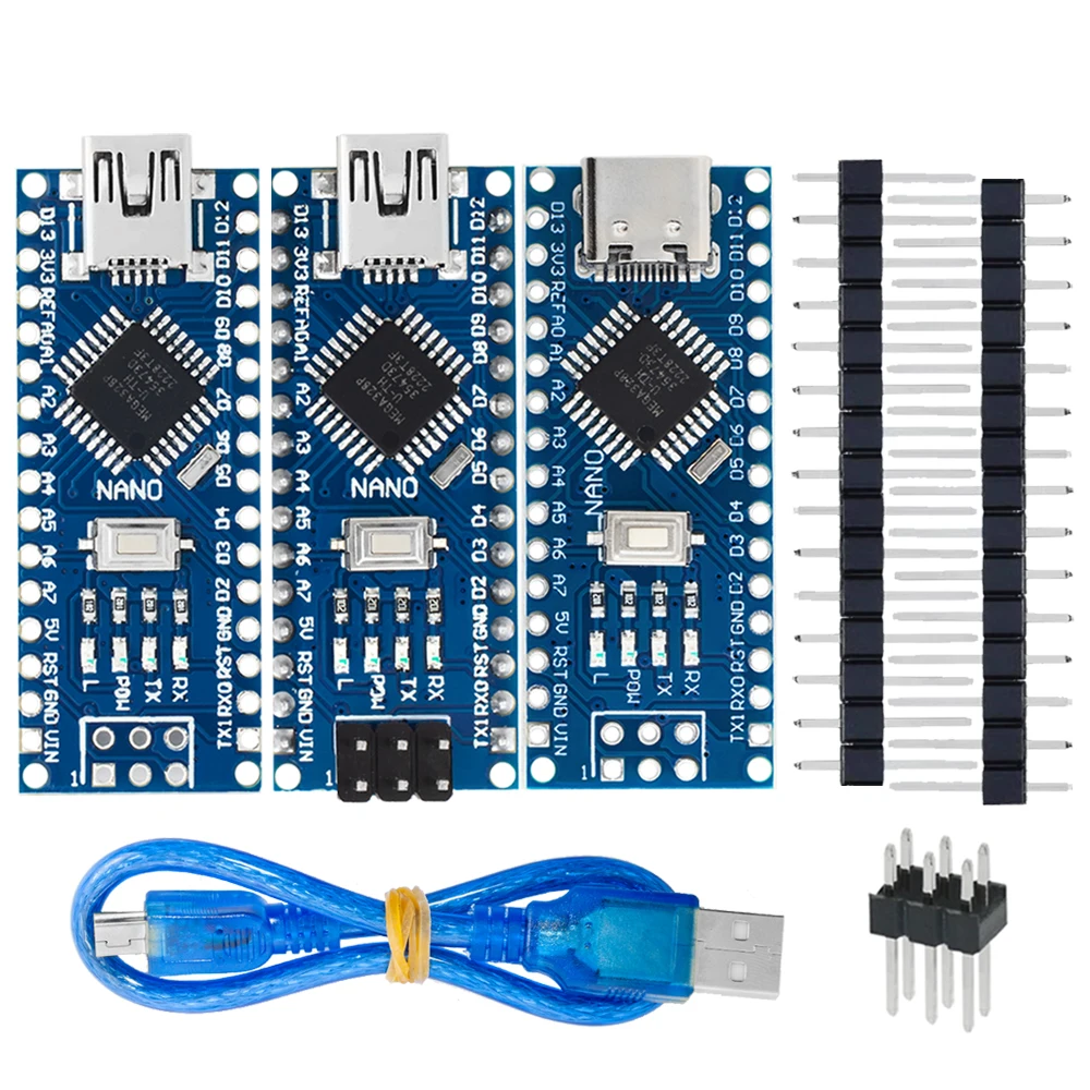 Typ-c Micro Mini USB Nano 3.0 mit Bootloader kompatiblen Controller für Arduino CH340 USB-Treiber 16 MHz Original IC ATMEGA328P – Detail 18