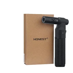 Premium Windproof Butane Jet Gas Lighter - Ideal for Kitchen, Barbecue, and Outdoor Use (Gift Box Black)