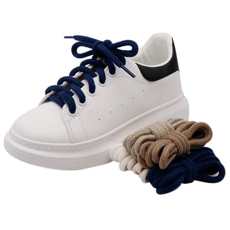 Coolstring Sneaker Tape 5.5MM Classical Round Rope Female Male Hiking/Snow Boots Polyester Lacet Accessory Interspersed Textured