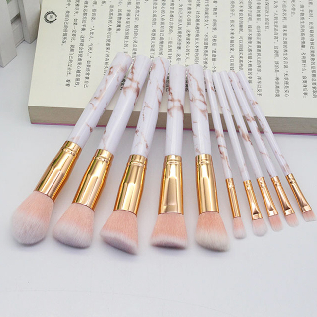 Pcs Makeup Brushes Tool  Beauty Eye Shadow Eyebrow Fan Blush Blending Make Up Brush Kit Cosmetic Set