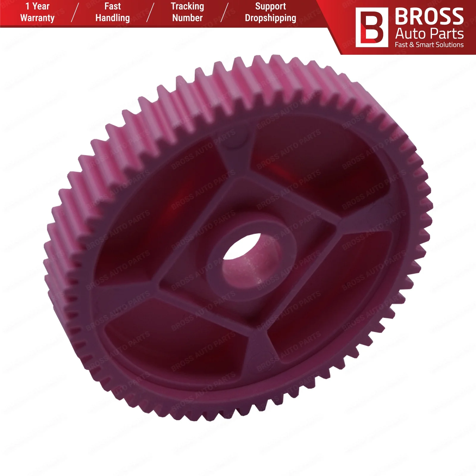 Bross BWR5270 Power Window Regulator Motor Roll Inner Gear for Volvo 200 Series 240 260. Teeth Number: 60 Diameter: 63.65 mm | Автомобили